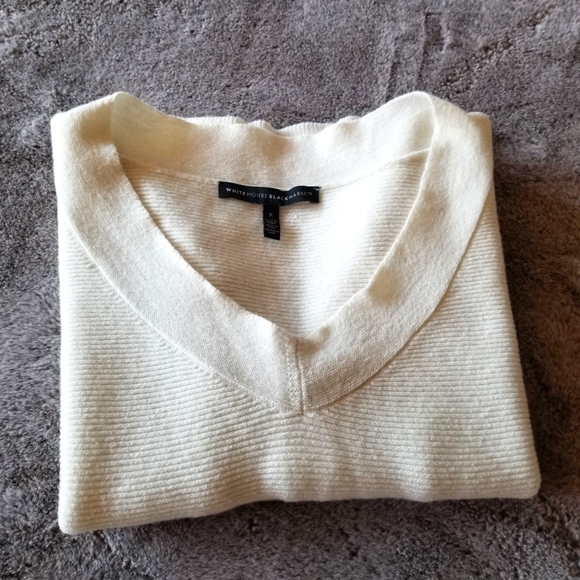 White House black market wool blend cream Knit Sweater size S - Picture 10 of 10
